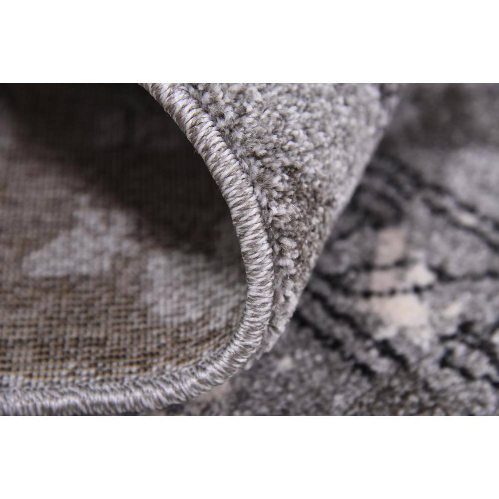 Reversible Easy-Care La Jolla 9' x 12' Gray Synthetic Rug
