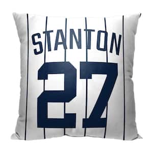 MLB Yankees 23 Giancarlo Stanton Printed Polyester Throw Pillow 18 X 18