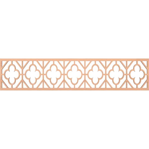 Ekena Millwork Hazelton Fretwork 0.25 in. D x 46.75 in. W x 10 in. L Alder Wood Panel Moulding