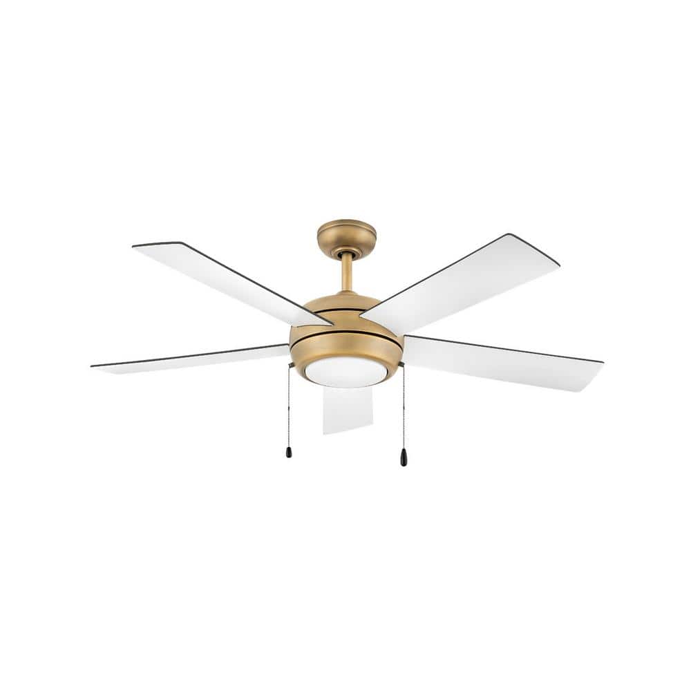 Heritage Brass 52'' Ceiling Fan with LED Light and Reversible Blades