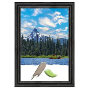 Rustic Pine Black Wood Picture Frame Opening Size 24x36 in.