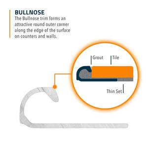 Chrome 3/8 in. x 98-1/2 in. Aluminum Bullnose Tile Edging Trim