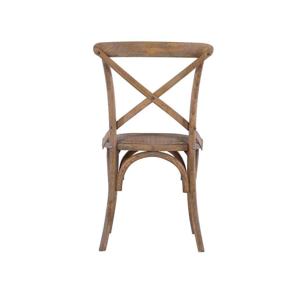 Set of 2 Gray Wood Armless Side Chairs