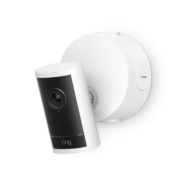 Outdoor Cam Pro, Hardwired Power over Ethernet Security Camera-Retinal 4K, 10x Enhanced Zoom, Low-Light Sight, White