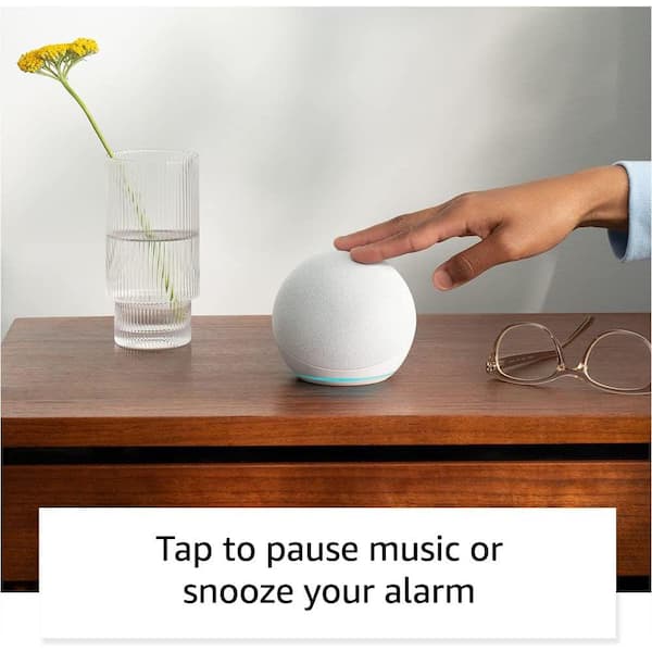 Amazon Echo Dot (5th Gen) Smart Speaker with Alexa Glacier White
