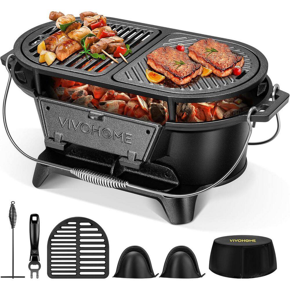 All-in One Cast Iron Grill | Portable