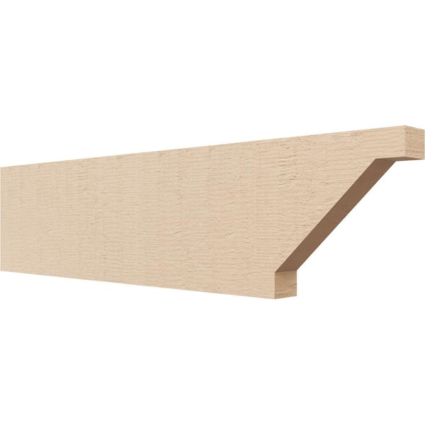 Ekena Millwork 2-in. x 8-in. x 32-in. Burlington Woodgrain, Primed Tan Timberthane Polyurethane Rafter Tail Brace