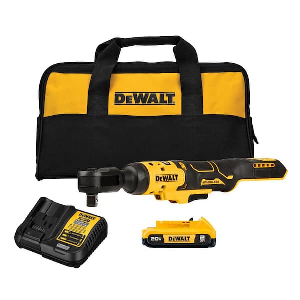 DEWALT 20V MAX LithiumIon Cordless 1/2 in. Ratchet Kit with 2.0Ah