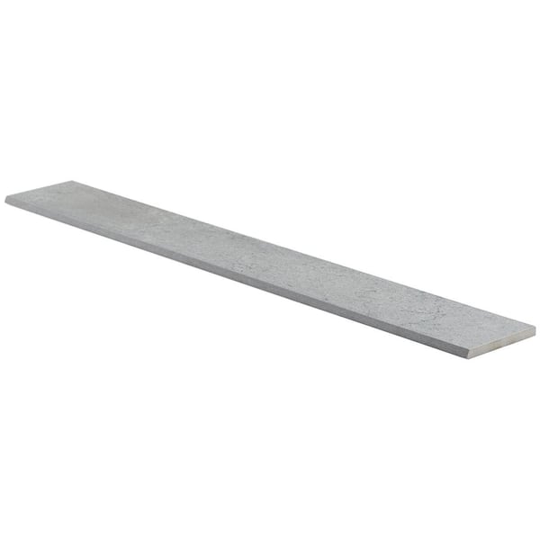Hempstead Silver 3.34 in. x 23.62 Matte Porcelain Floor and Wall Bullnose Tile