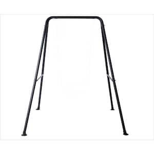 6 ft. Metal Hammock Stand in Black, Heavy-Duty Steel Hammock Stand 300 lbs. Multi-Use Swing Stand for Outdoor and Indoor