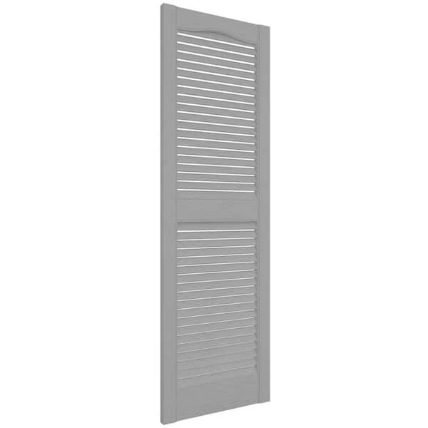 Builders Edge 12 in. x 80 in. Louvered Vinyl Exterior