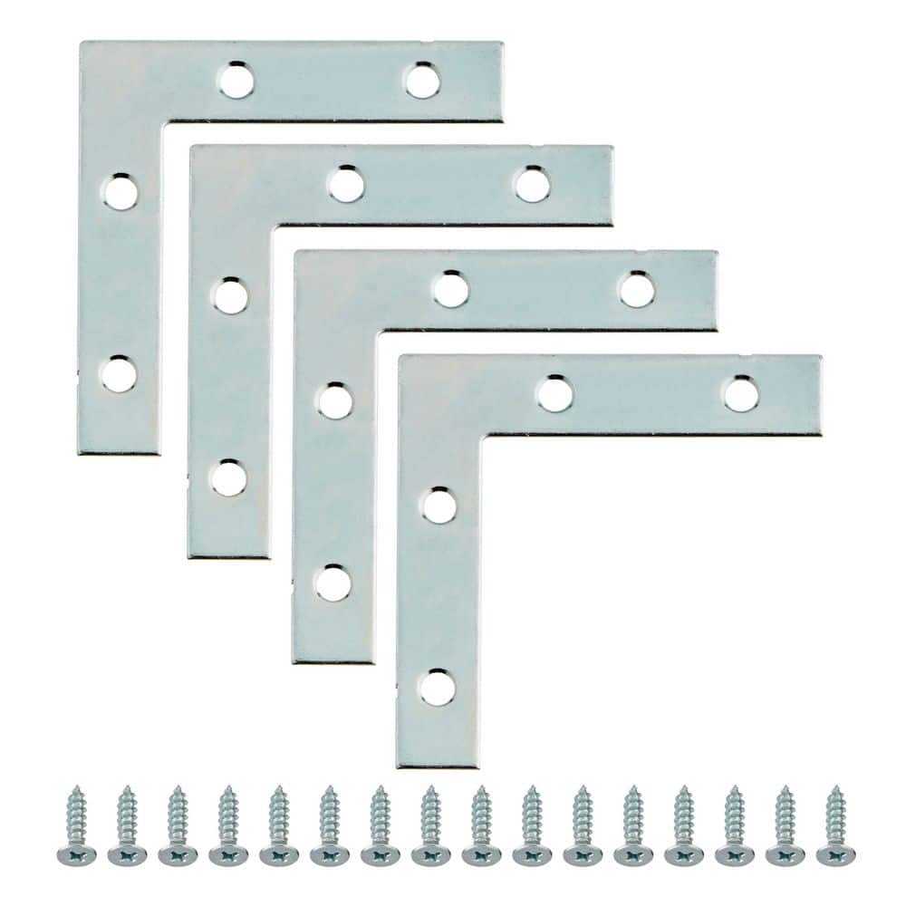 (4-Pack) 2-1/2 in. Zinc-Plated Flat Corner Brace price history on PriceWatchPro