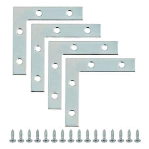 (4-Pack) 2-1/2 in. Zinc-Plated Flat Corner Brace