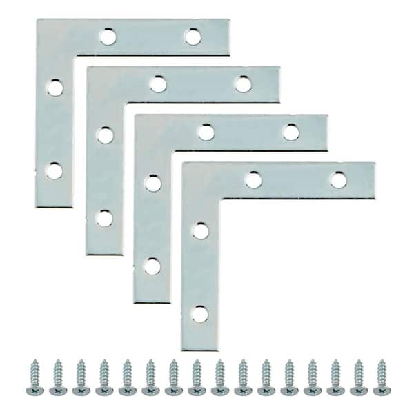 (4-Pack) 2-1/2 in. Zinc-Plated Flat Corner Brace