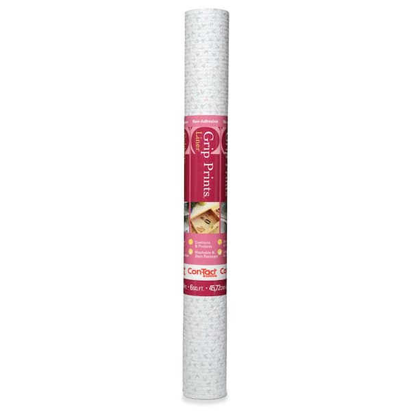 Con-Tact Grip N Stick 18 in. x 4 ft. White Shelf/Drawer Liner (6-Rolls)  04F-18C52-06 - The Home Depot