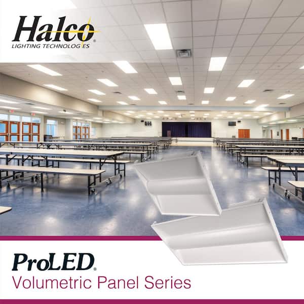 HALCO LIGHTING TECHNOLOGIES 2 ft. x 2 ft. 64-Watt Equivalent Volumetric Panel Integrated LED White Luminaire Troffer Daylight