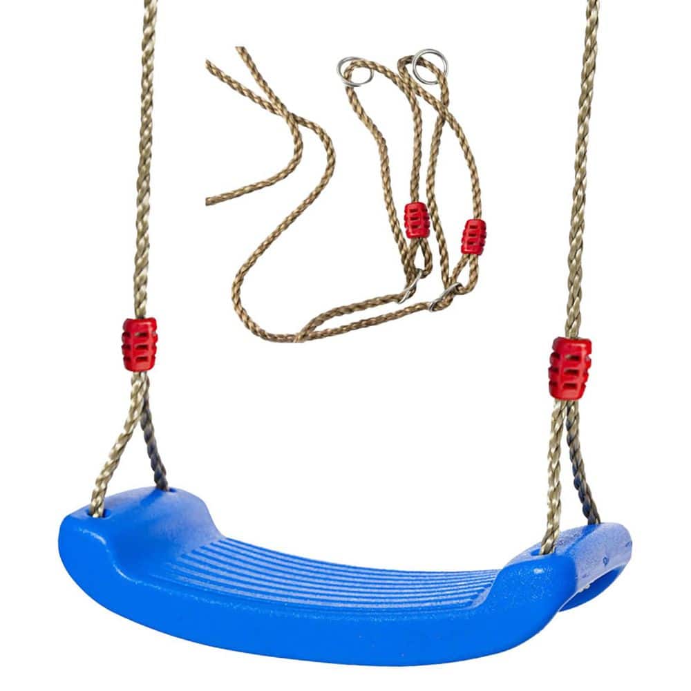 Outdoor Swing Seat Accessory for Kids Playground, Blue, Extra Thick Rope, Adjustable 55-71 Inches, 1-Pack price history on PriceWatchPro