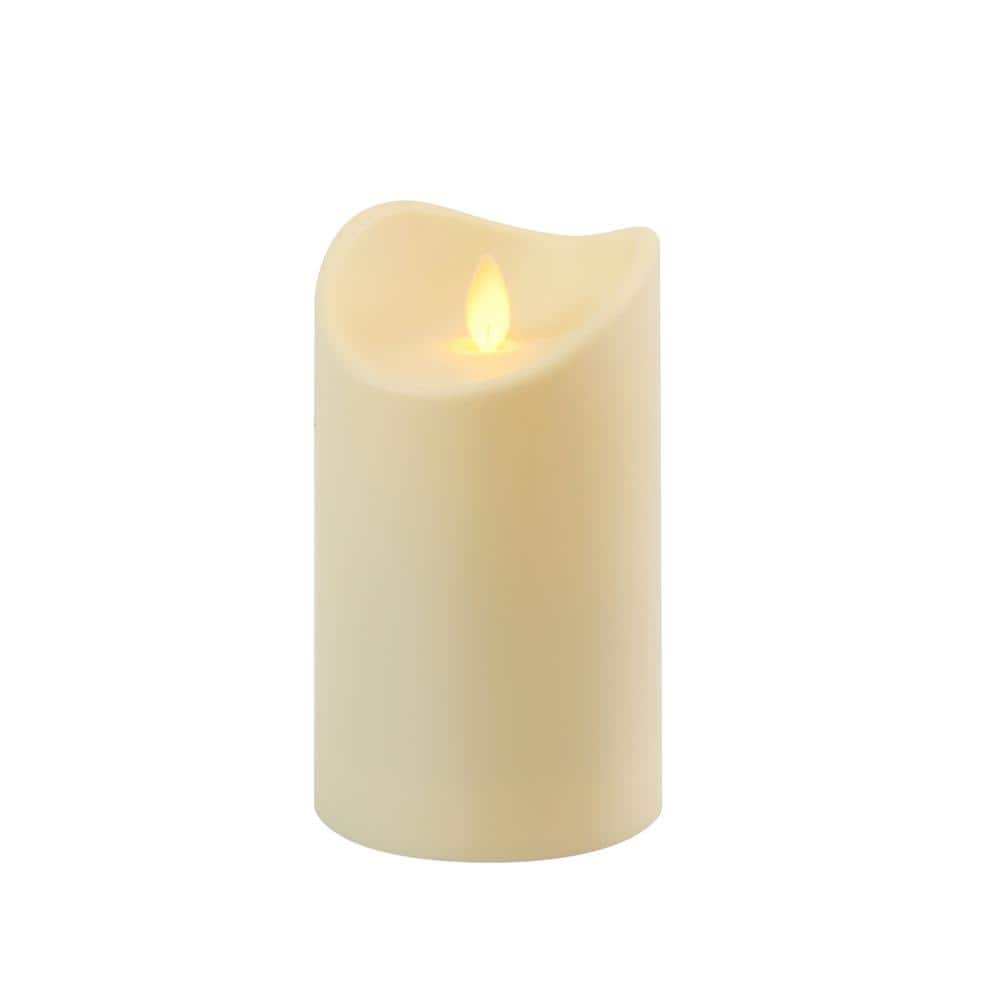 LUMABASE Weather Resistant LED Candle with Moving Flame 5 in. 22705 ...