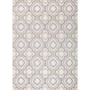 Charlotte Collection Crystal Ivory 5 ft. 3 in. x 7 ft. 3 in. Area Rug