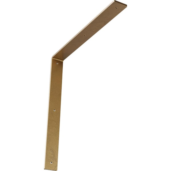 Ekena Millwork 18 in. x 2 in. x 18 in. Steel Hammered Gold Hamilton Bracket
