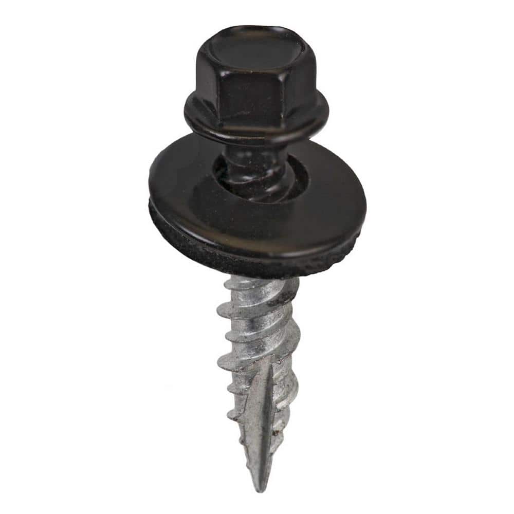 "#9 x 1 in. 1/4 in. Hex Head Metal to Wood Screws in Black (Bag of 250)" price history on PriceWatchPro