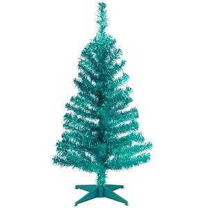 3 ft.Turquoise Tinsel Artificial Christmas Tree