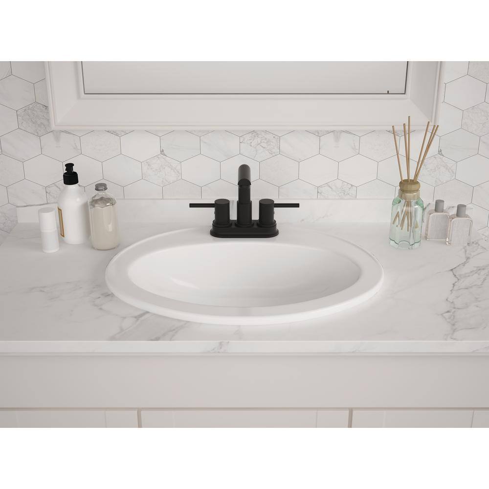Casmir Matte Black 2-Handle Centerset Bathroom Faucet