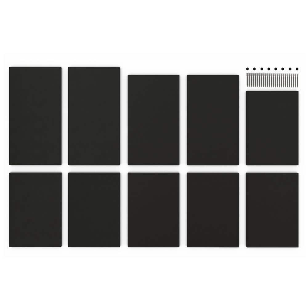 Black MDF 3-Cube Floating Wall Shelf
