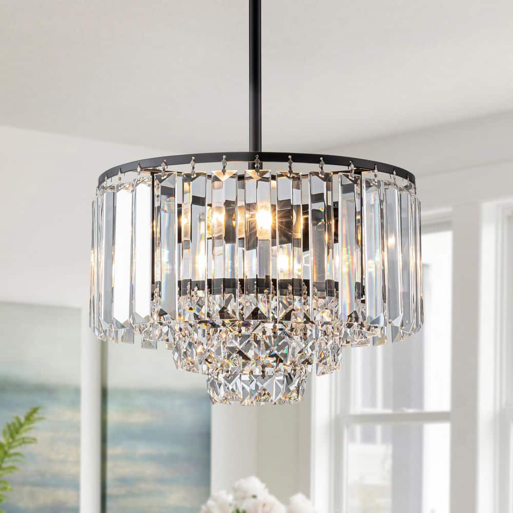 2-Light Black Modern Glam Crystal Chandelier for Living Room, Kitchen price history on PriceWatchPro