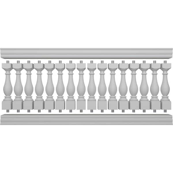 Ekena Millwork Fiberthane Legacy Balustrade 96 in. L x 40 in. H Fiberglass Railing Kit