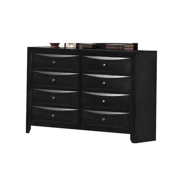 8 dresser drawer deals black