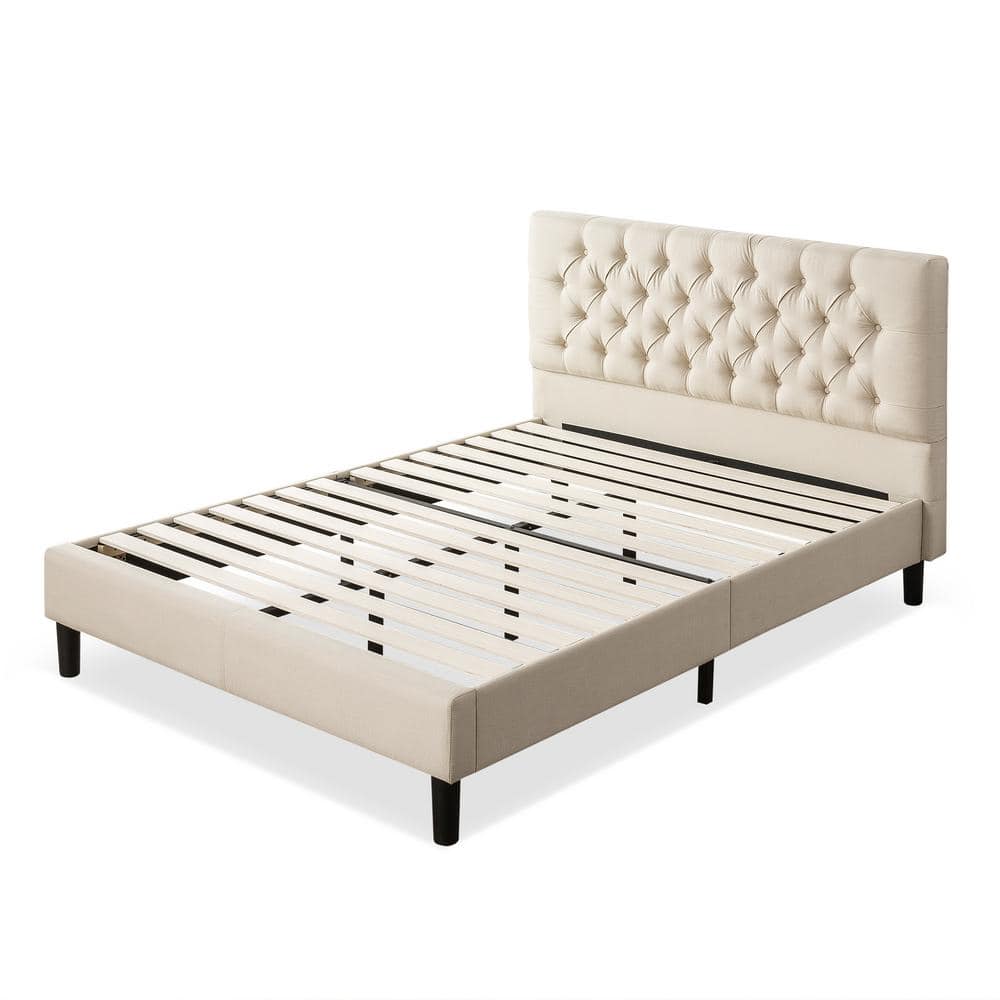 Have a question about Zinus Misty Beige Queen Upholstered Platform 