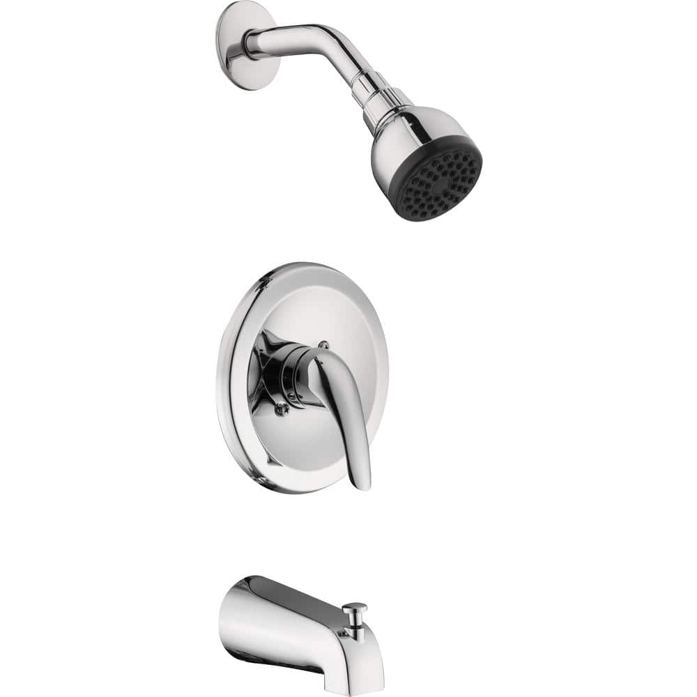 Glacier Bay Aragon 3-Handle 1-Spray Tub and Shower Faucet in Chrome Valve Included 