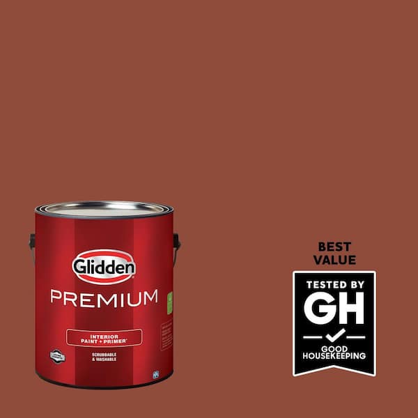 Glidden Premium 1 gal. PPG1067-7 Burled Redwood Semi-Gloss Interior Latex Paint