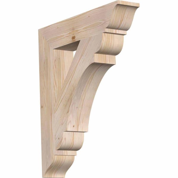 Ekena Millwork 5.5 in. x 34 in. x 30 in. Douglas Fir Olympic Traditional Smooth Bracket