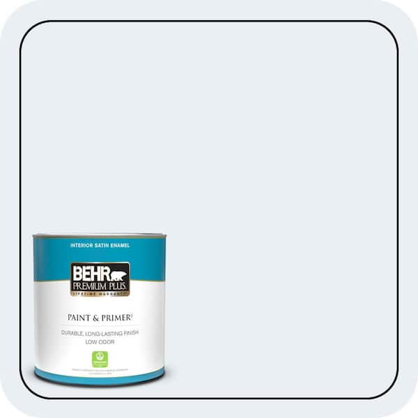 BEHR PREMIUM PLUS 1 qt. #PPL-13 Distant Windchime Satin Enamel Low Odor Interior Paint & Primer