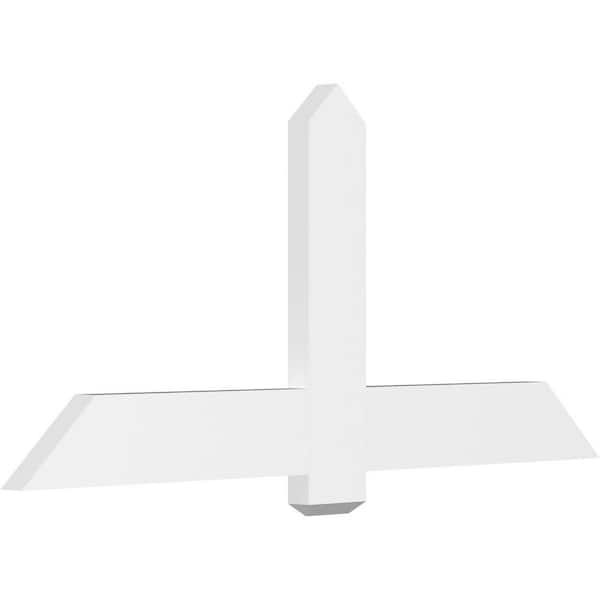Ekena Millwork Eugene 60 in. W x 27.5 in. H x 2 in. D Signature Polyurethane Bracket