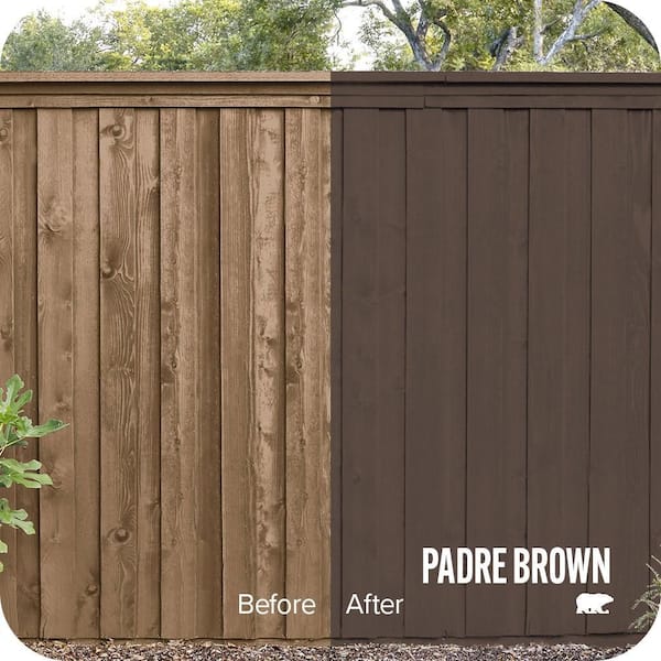 5 gal. #SC-105 Padre Brown Solid Color House and Fence Exterior Wood Stain