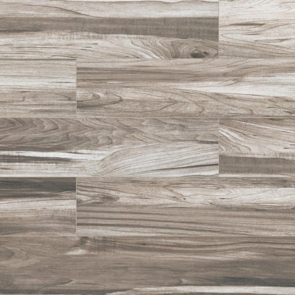Cavallo Grey 6 in. x 24 in. Matte Porcelain Wood Look Floor and Wall Tile (14 sq. ft./Case)