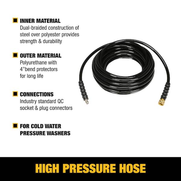 DEWALT 3/8 in. x 50 ft Replacement/Extension Hose for Cold Water