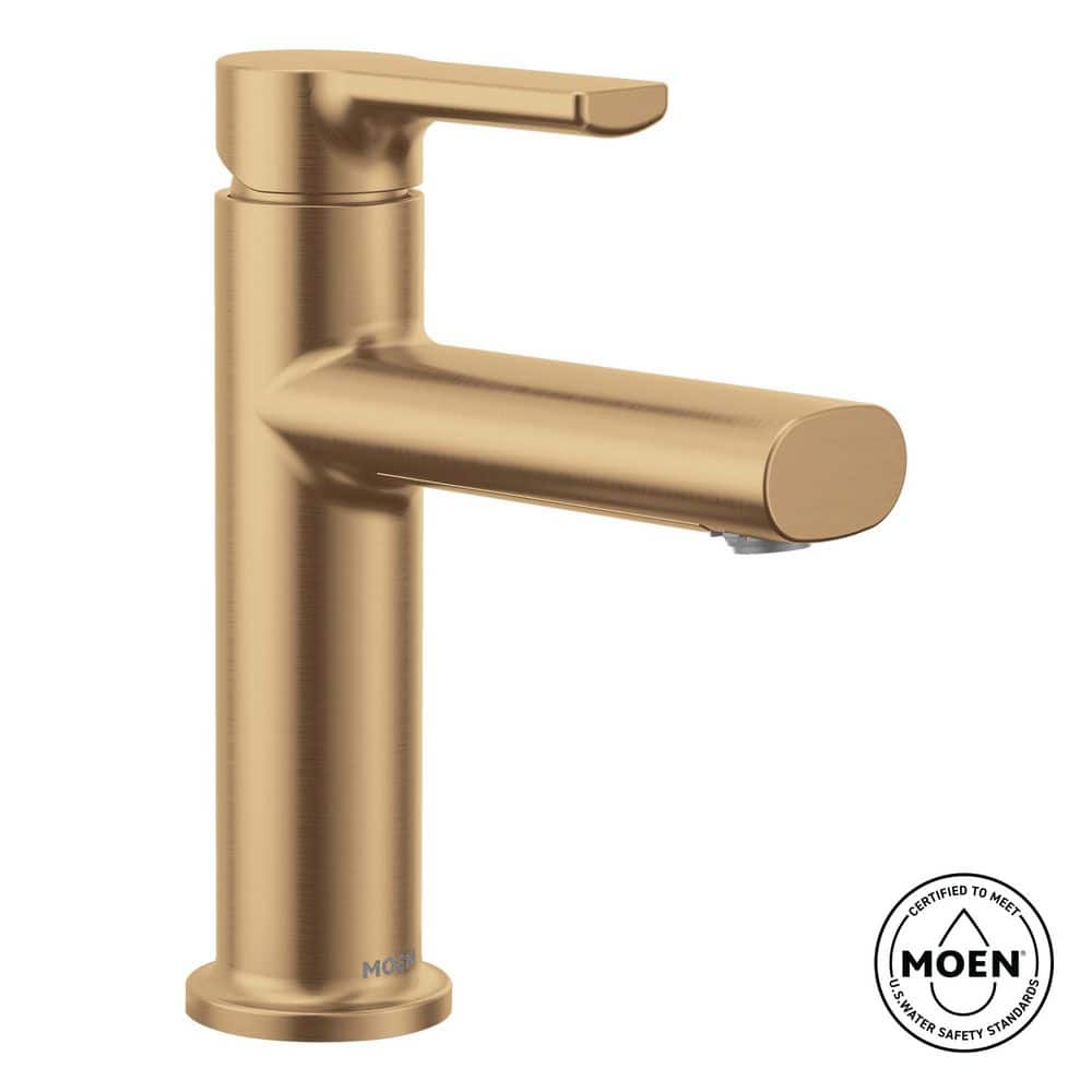 MOEN Meena Single Hole Single Handle Bathroom Faucet in Bronzed