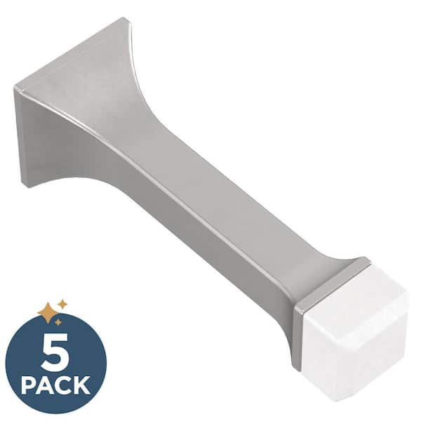 Franklin Brass 5-Pack Classic Edge 3 in. (76 mm) Solid Door Stop in Matte Nickel