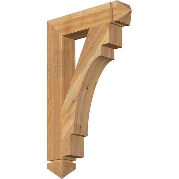 Ekena Millwork 4 in. x 32 in. x 20 in. Western Red Cedar Merced Arts and Crafts Rough Sawn