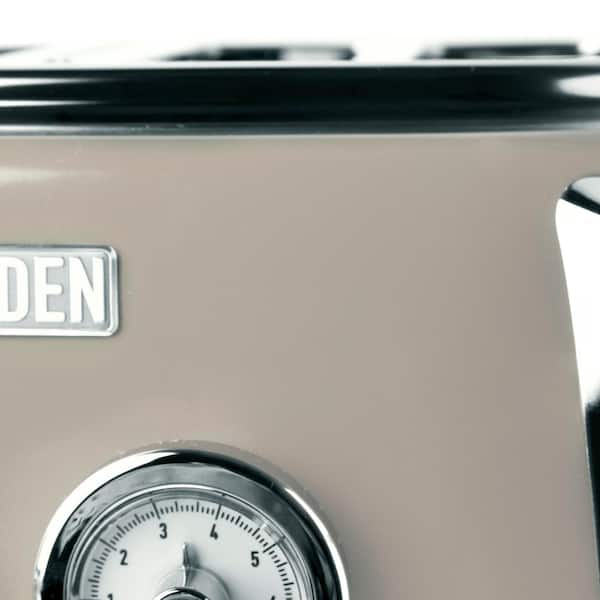 Haden Dorset 2 Slice, Wide Slot, Stainless Steel Toaster - Putty Beige