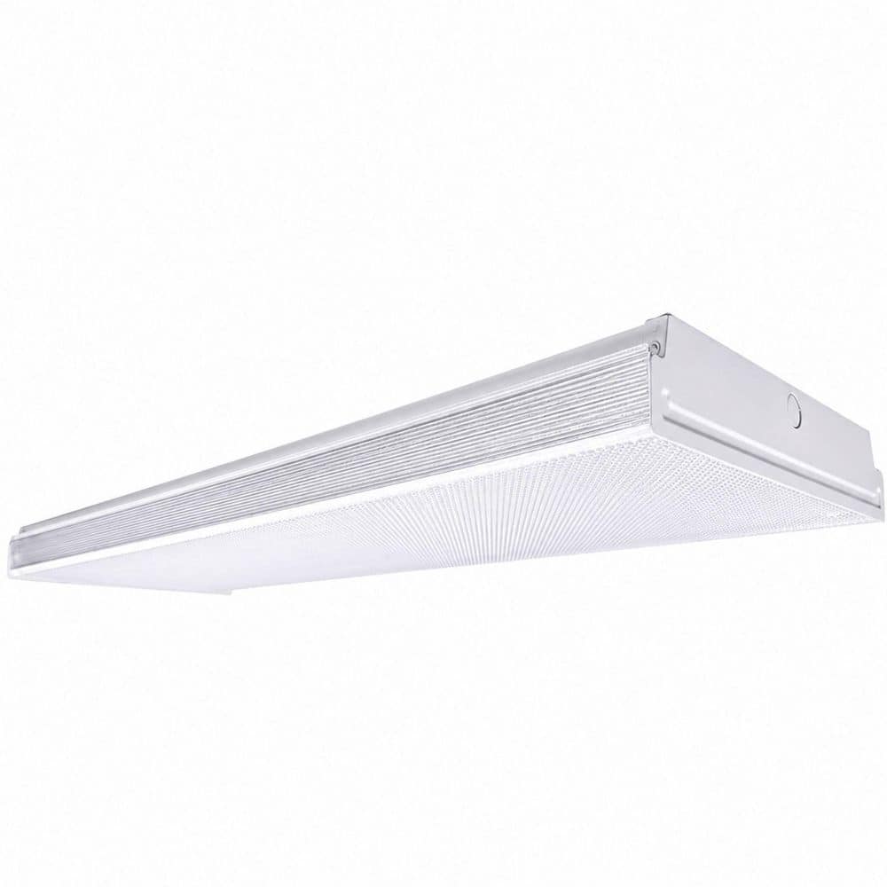 Commercial Electric 1-Pack 4 ft. 8000 Lumens Integrated LED White