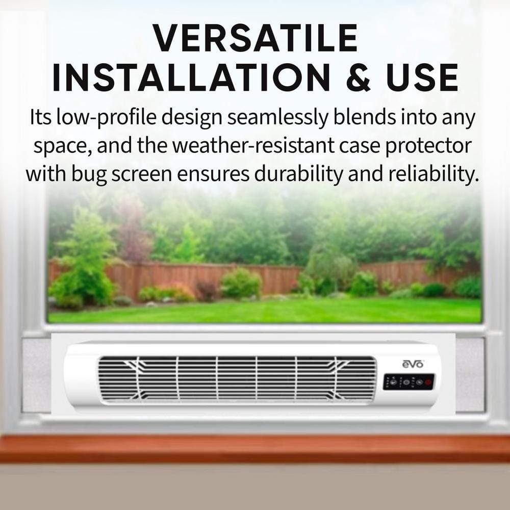 25 in 4 Fan Speeds Window Fan in White with Adjustable Side Panels