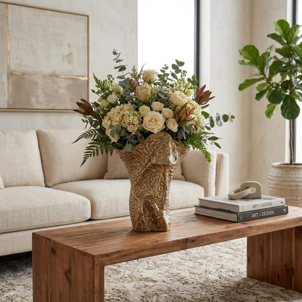 18 in. Gold Metal Tulip Decorative Vase price history on PriceWatchPro