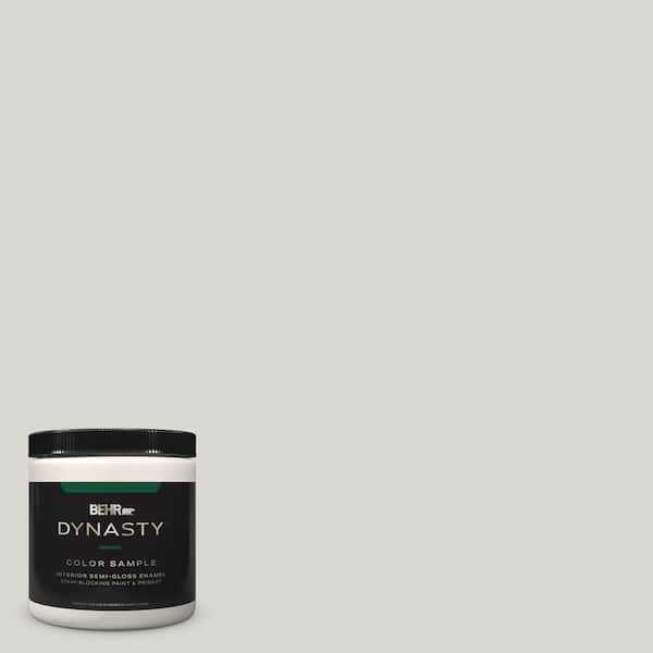 BEHR DYNASTY 8 oz. #N360-1 Seagull Gray Semi-Gloss Enamel Stain-Blocking Interior/Exterior Paint & Primer Sample