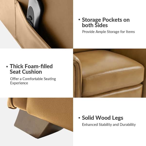 JAYDEN CREATION Angelo Camel Genuine Leather Power Zero Gravity