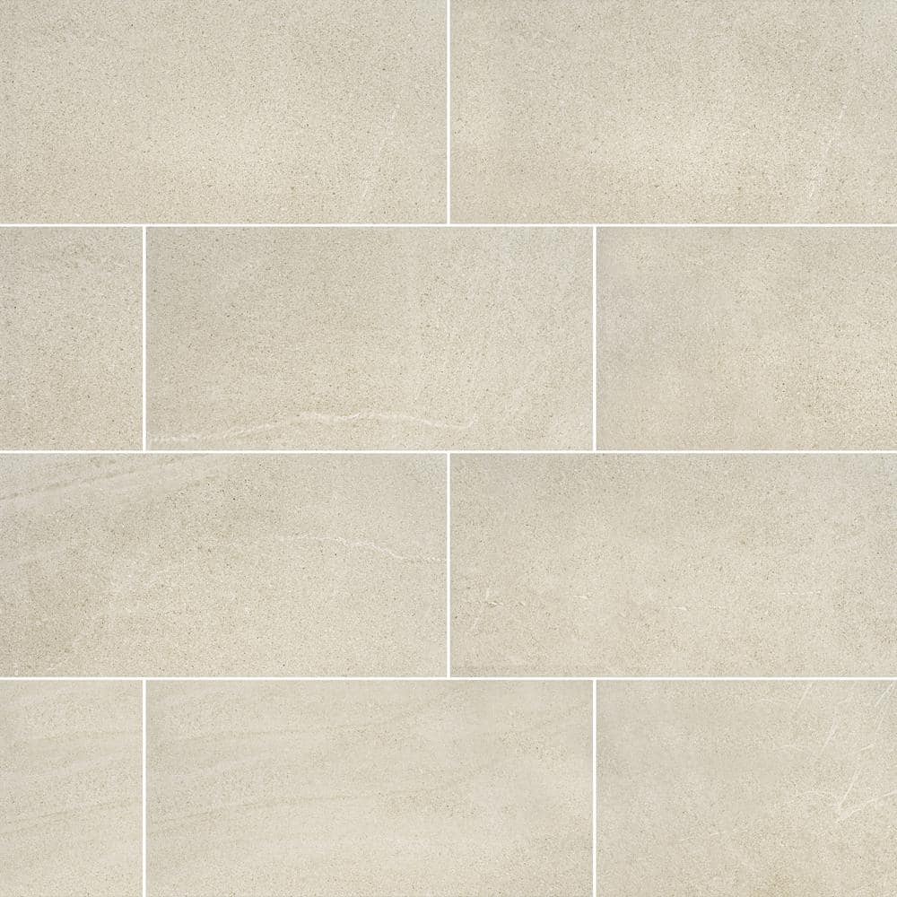 Bellevue Ivory 12 in. x 24 in. Matte Porcelain Limestone Look Floor and Wall Tile (48-Cases/672 sq. ft./Pallet) price history on PriceWatchPro